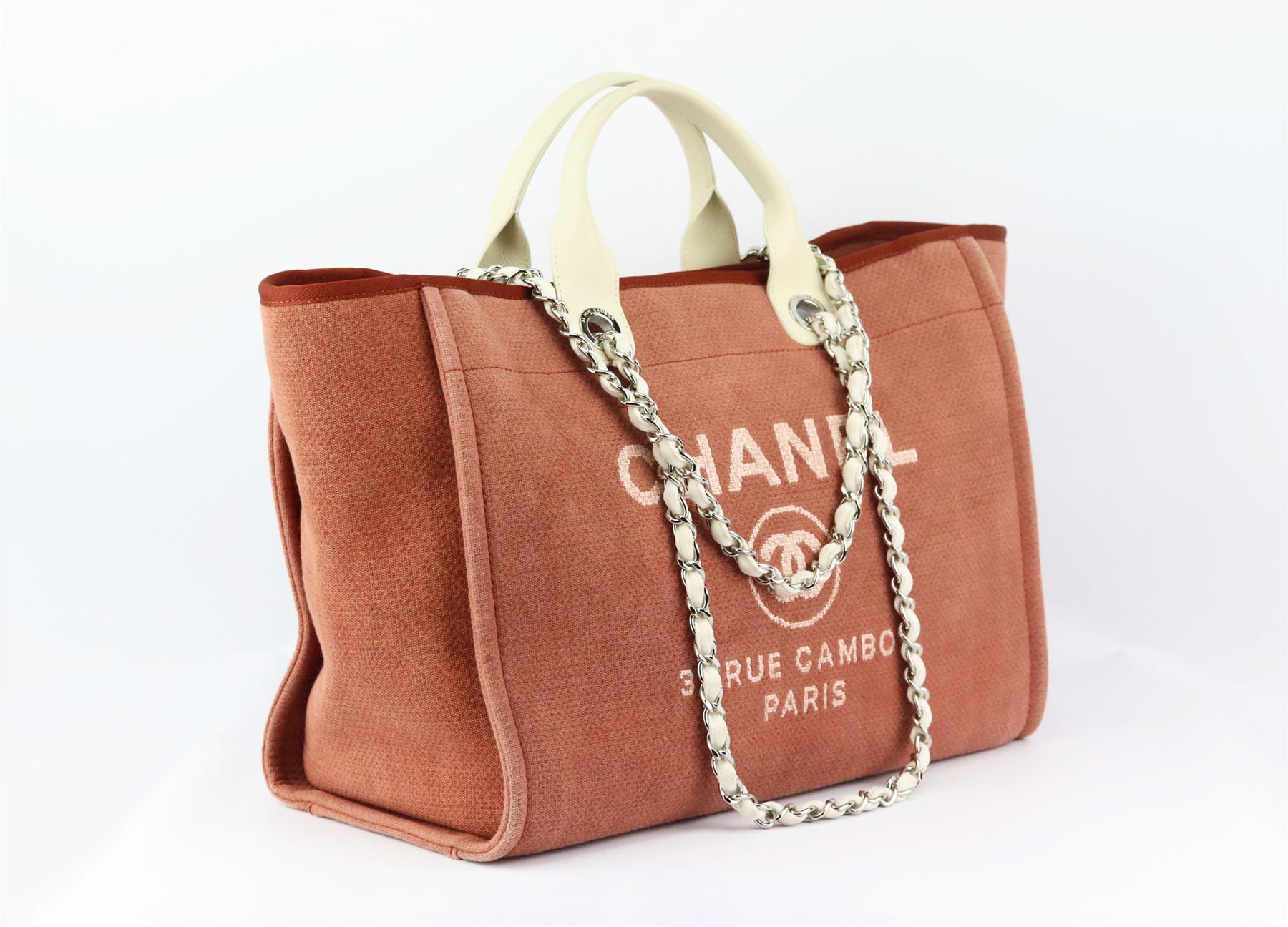 Chanel 2013 Medium Deauville Leather and Canvas Tote Bag   In Excellent Condition In London, GB