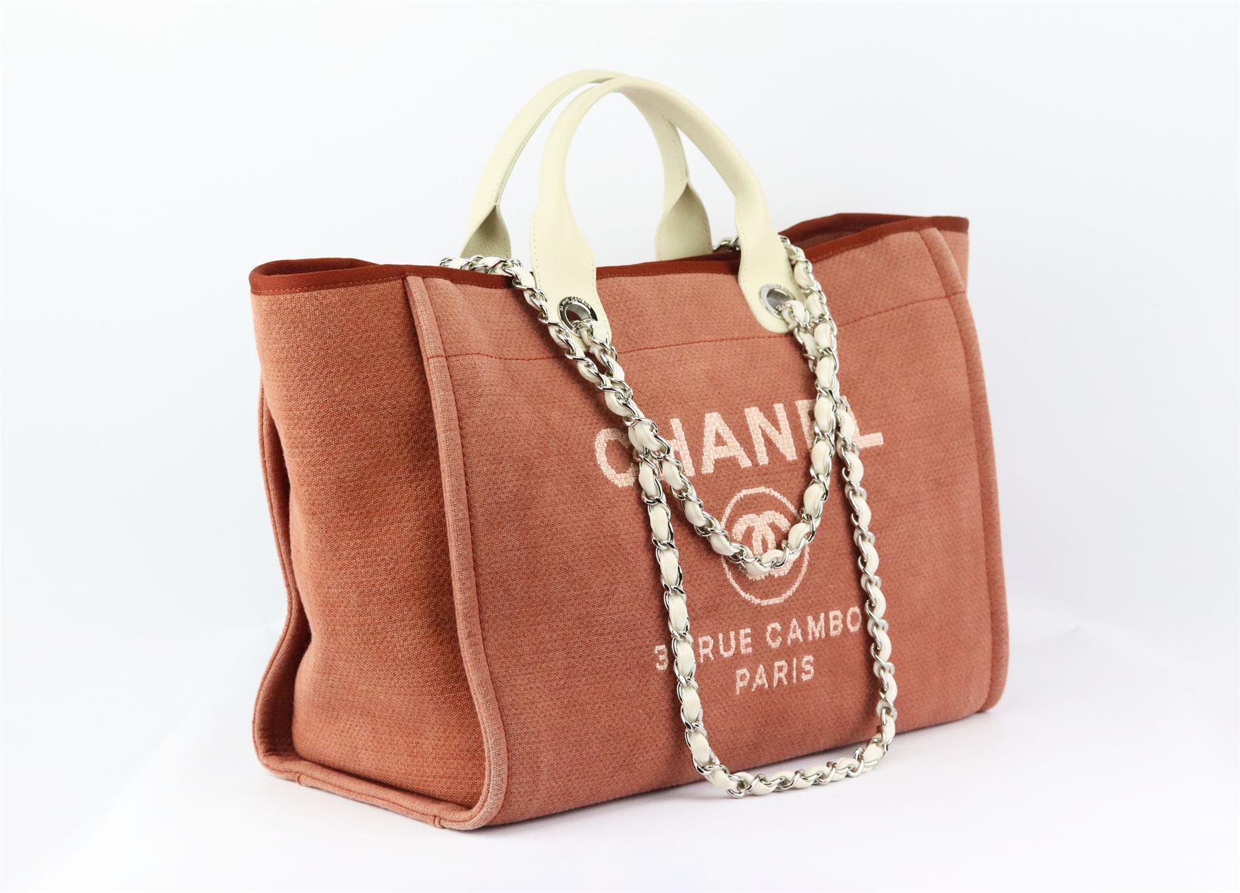 Chanel 2013 Borsa Tote media Deauville in pelle e tela 2