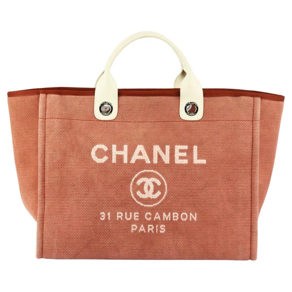 Chanel 2013 Medium Deauville Leather and Canvas Tote Bag