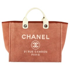 Chanel Chanel 2013 Medium Deauville Leder und Segeltuch Tote Bag