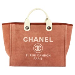 Chanel 2013 Medium Deauville Leather and Canvas Tote Bag  