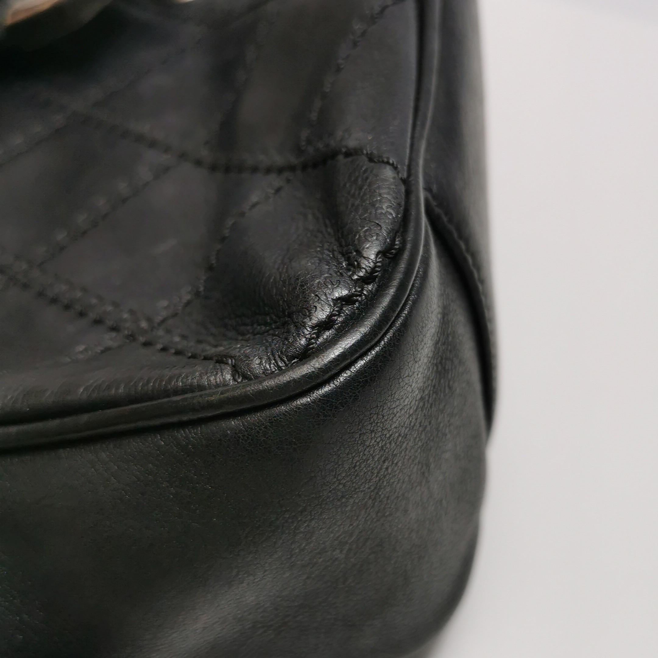 Chanel 2013 Paris-Edinburgh Borsa a spalla grande in pelle di vitello con patta nera in vendita 14