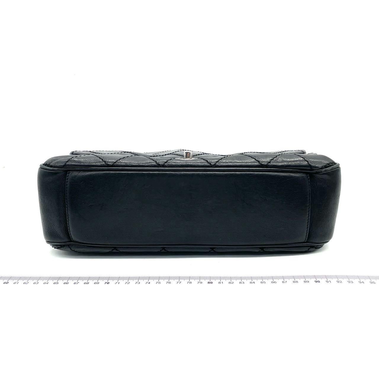 Chanel 2013 Paris-Edinburgh Large Black Flap Calfskin Leather Shoulder Bag Bon état - En vente à AUBERVILLIERS, FR