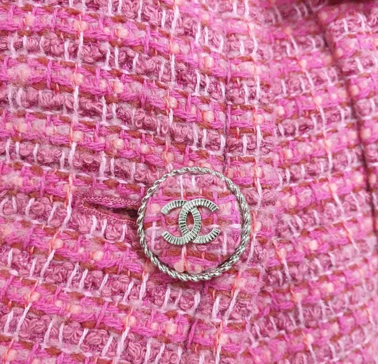 Chanel 2013 Pink Tweed Jacket  2