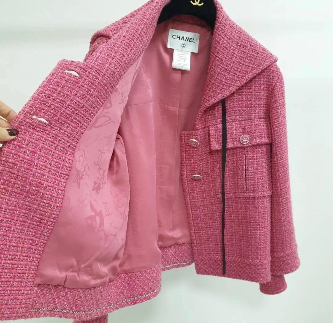 Chanel 2013 Pink Tweed Jacket  3