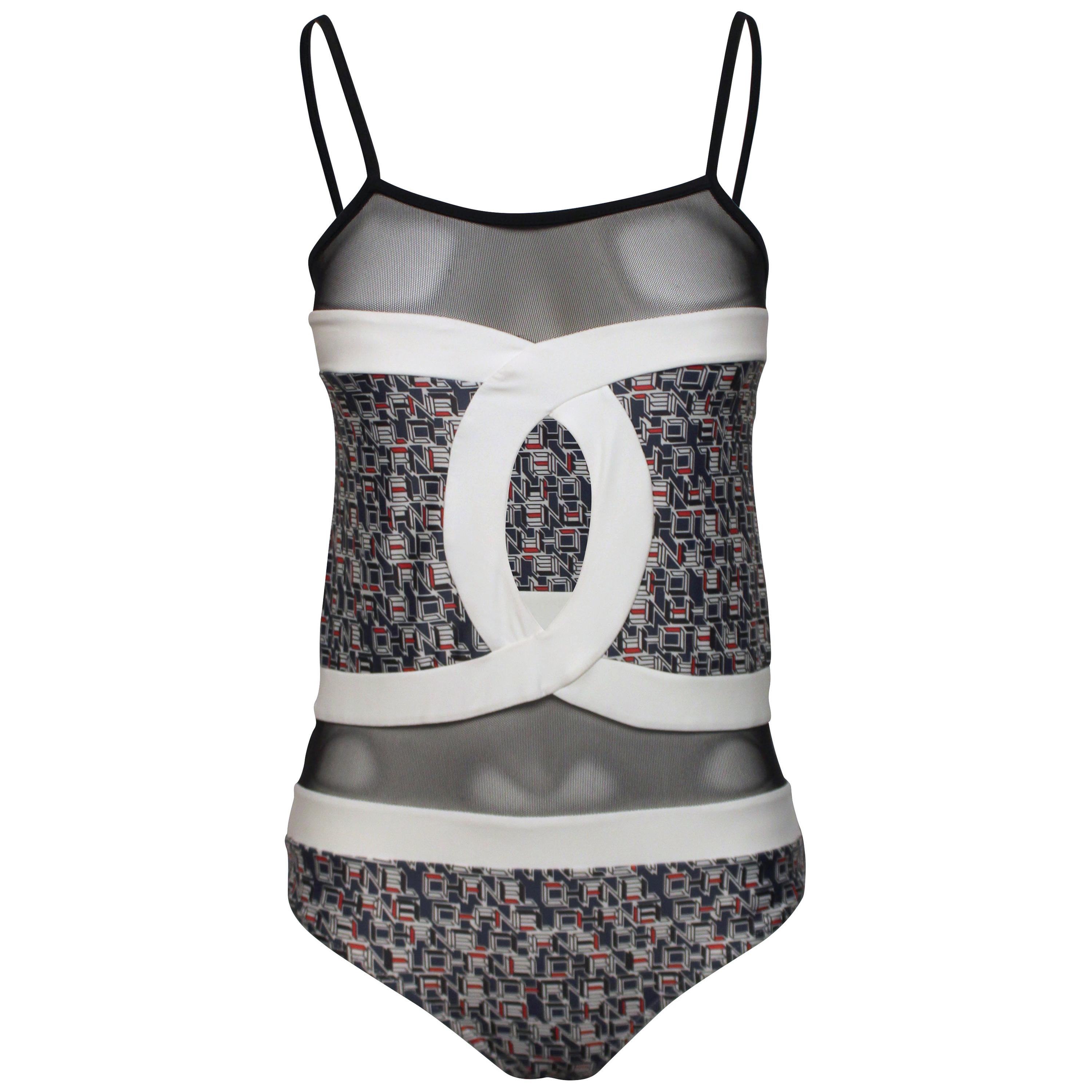 chanel bathing suit top xl