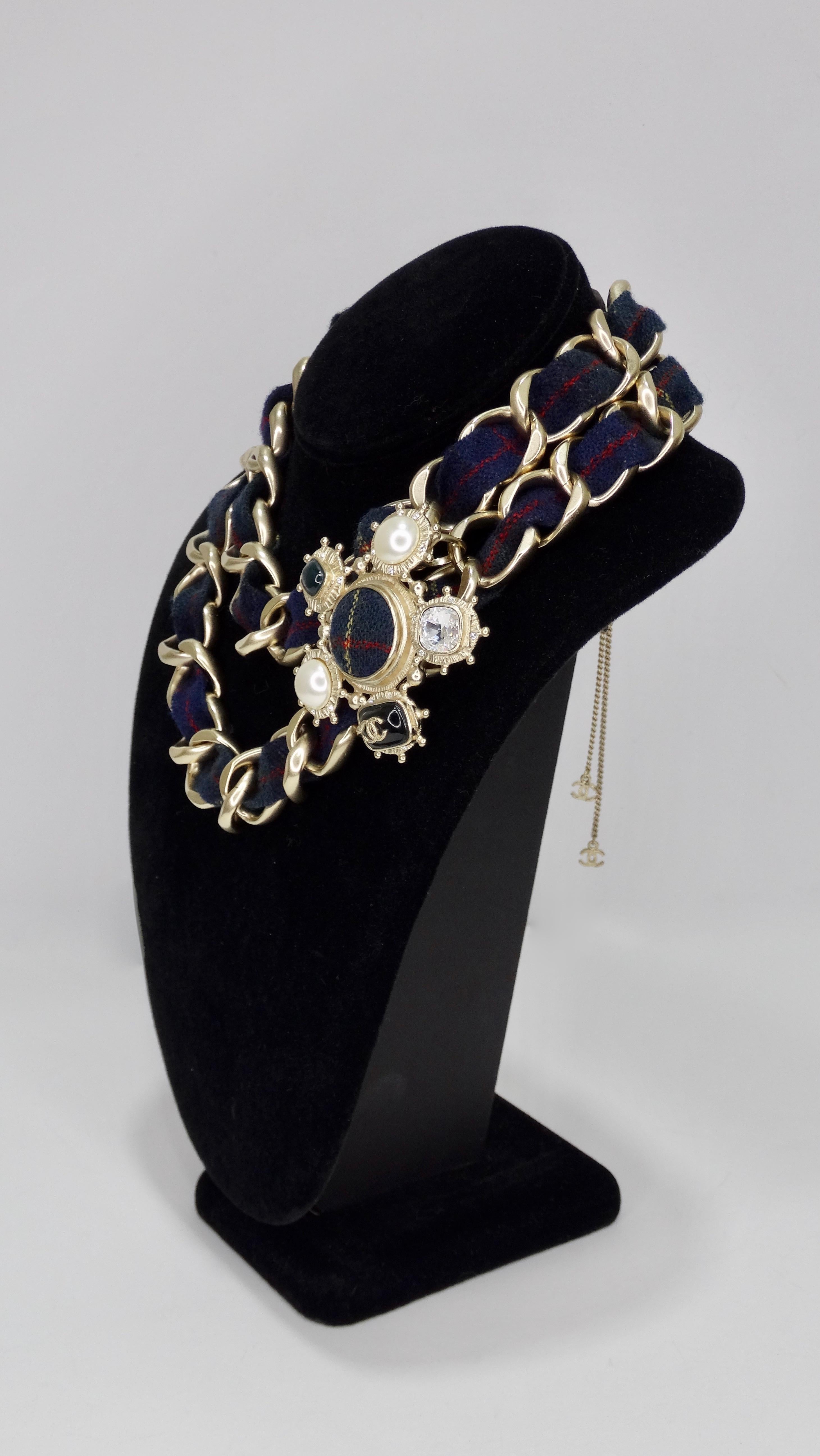 Chanel 2013 Tartan Choker In Excellent Condition In Scottsdale, AZ