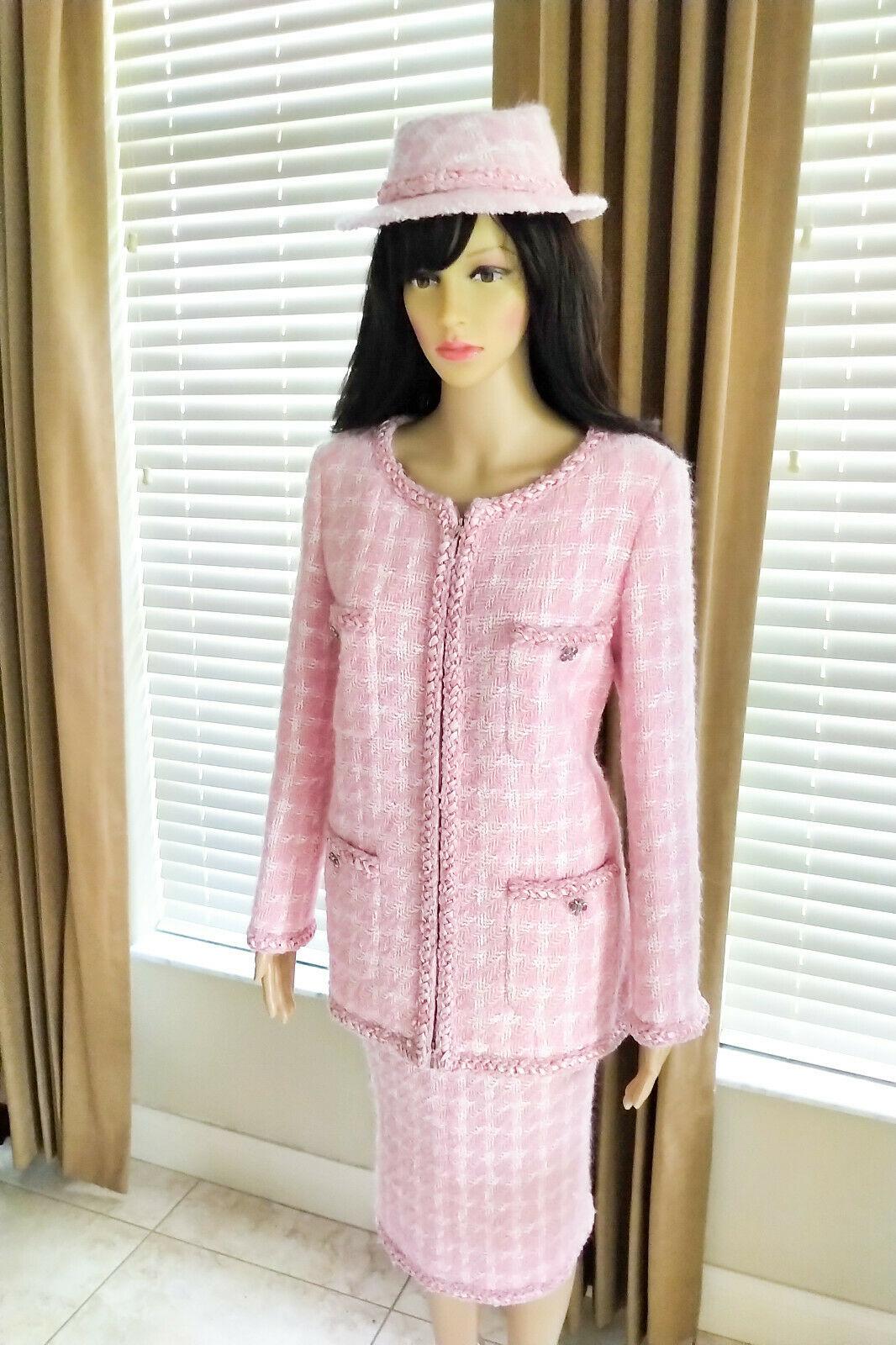 Chanel 2014 14K Pink Supermarket Fantasy Tweed Jacket & Skirt Suit FR 44/ US 10 2