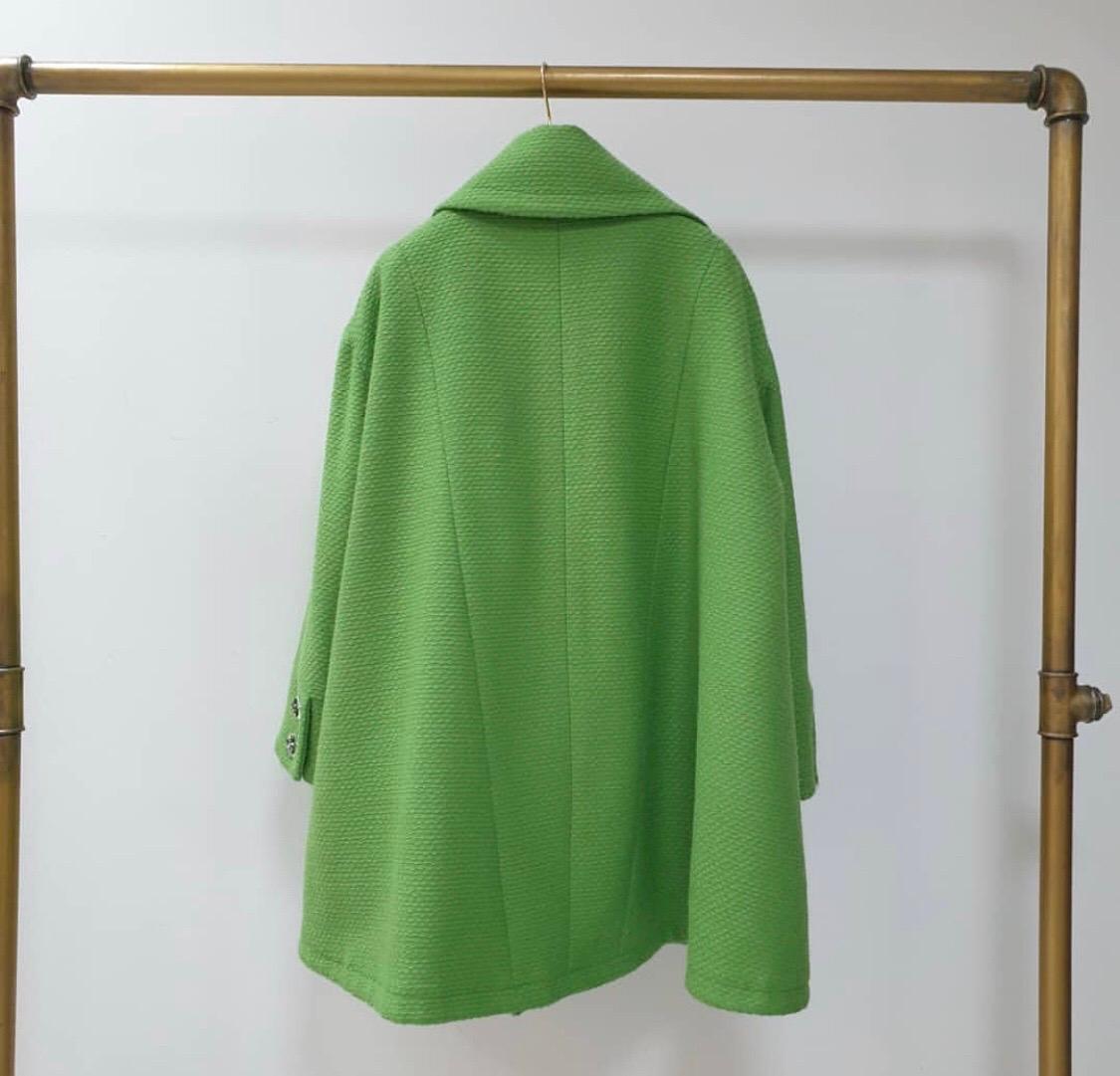 Chanel 2014-2015 Oversize  Apple Green Wool Coat  1