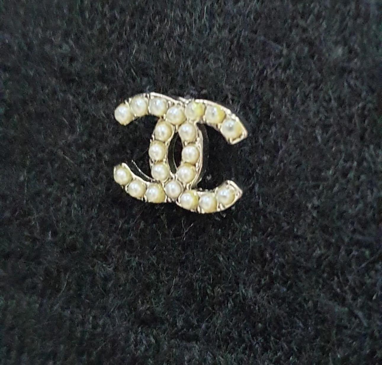 Women's Chanel 2014 Black Mohair Pearl Mini Dress