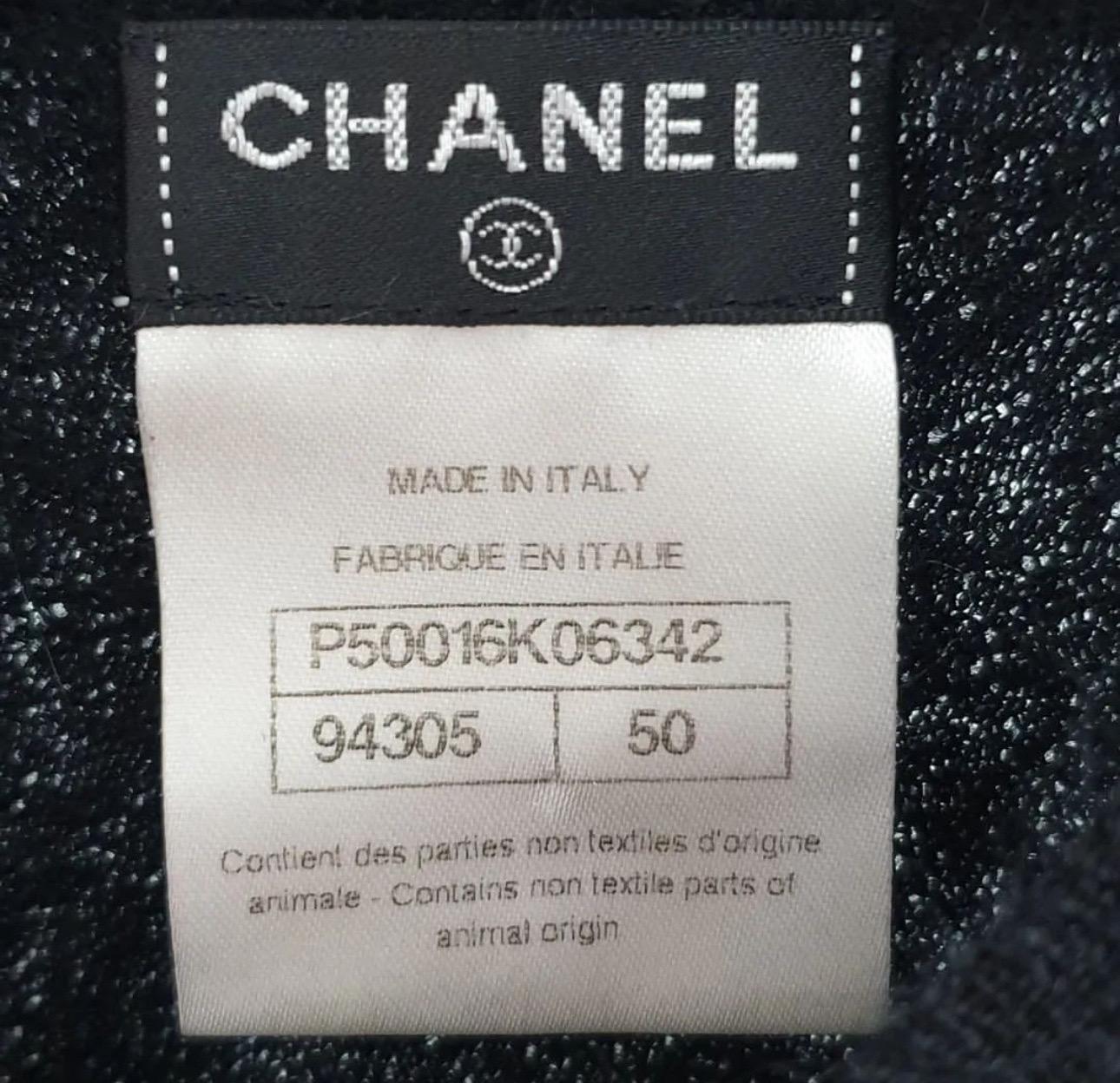 Chanel 2014 Black Mohair Pearl Mini Dress 1