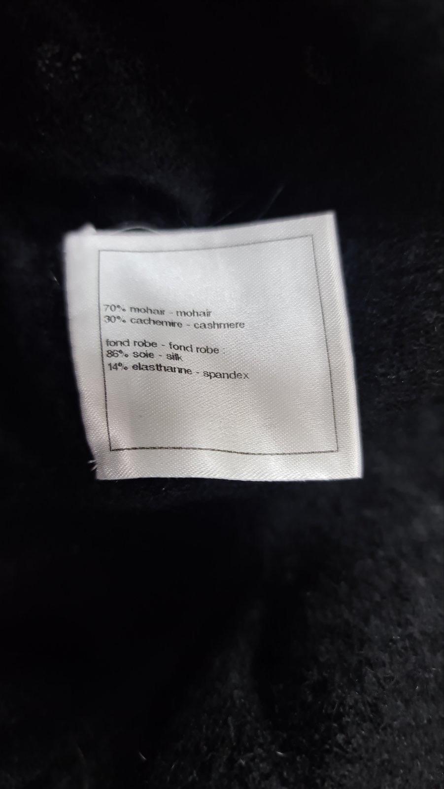 Chanel 2014 Black Mohair Pearl Mini Dress 3