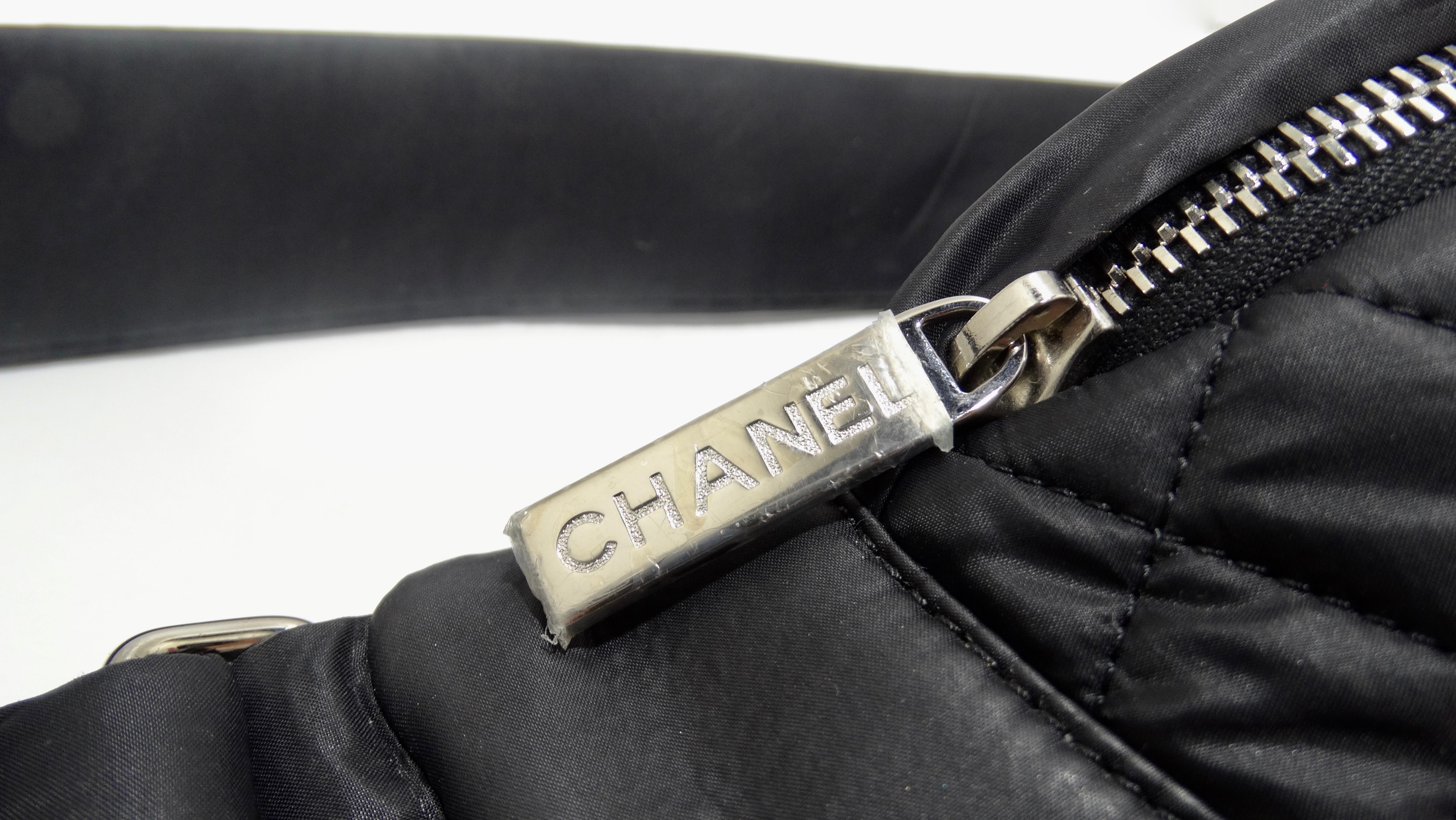 Chanel 2014 Black Quilted Nylon Fanny Pack  5