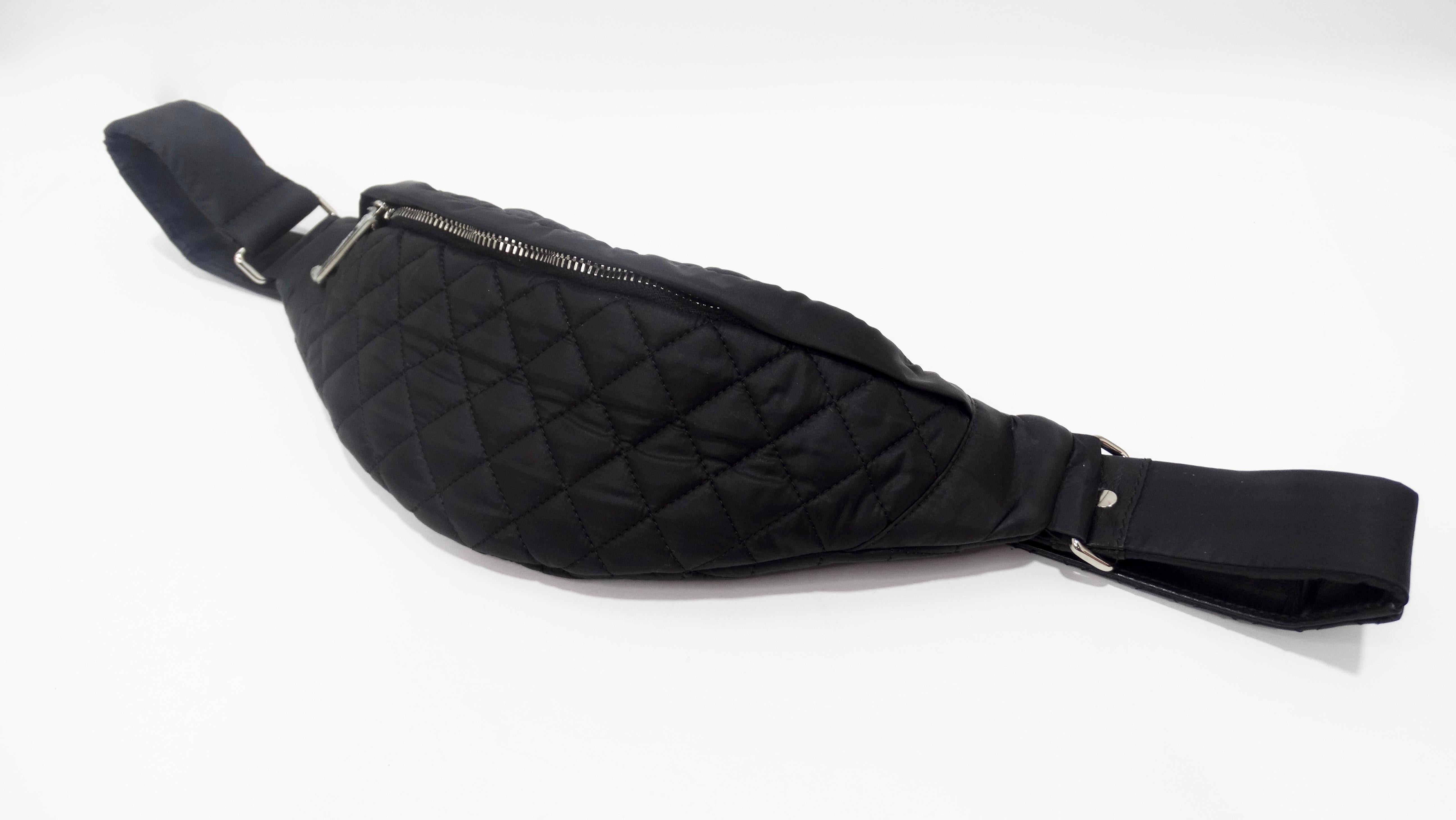 Women's or Men's Chanel 2014 Black Quilted Nylon Fanny Pack 