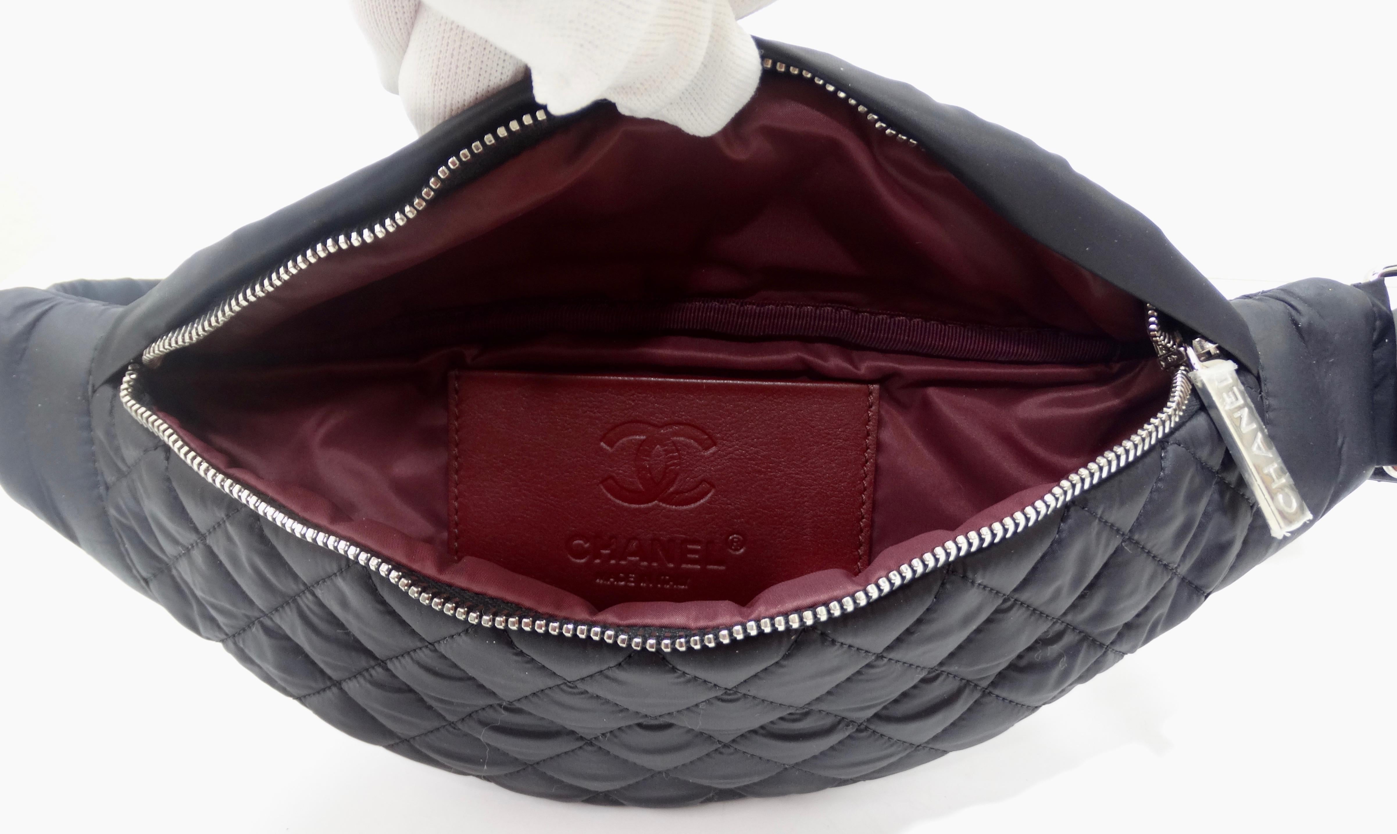 Chanel 2014 Black Quilted Nylon Fanny Pack  3