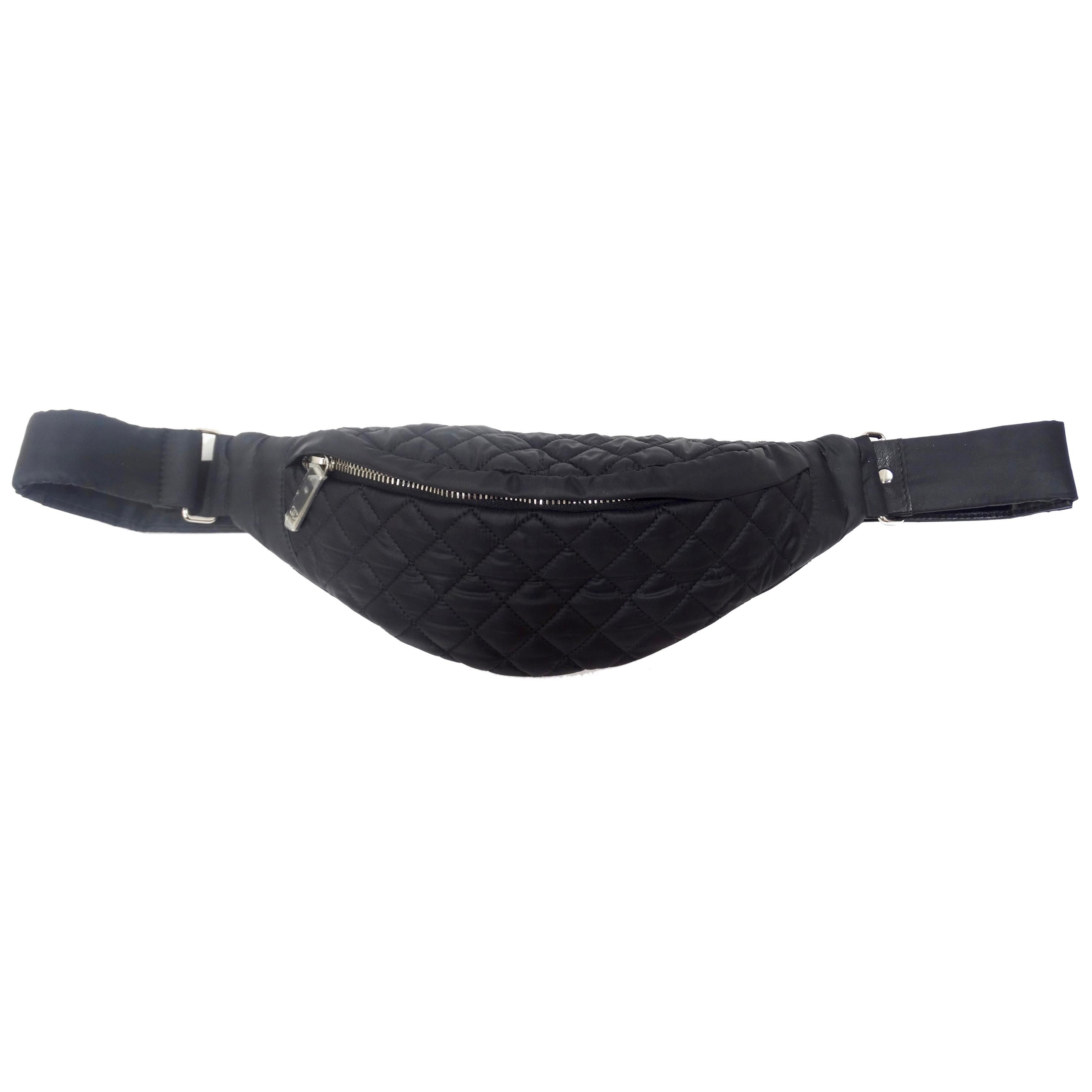 Chanel 2014 Black Quilted Nylon Fanny Pack 