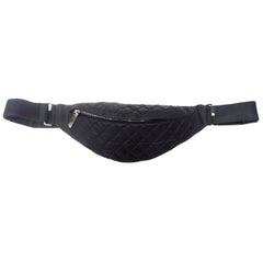 Chanel 2014 Black Quilted Nylon Fanny Pack 