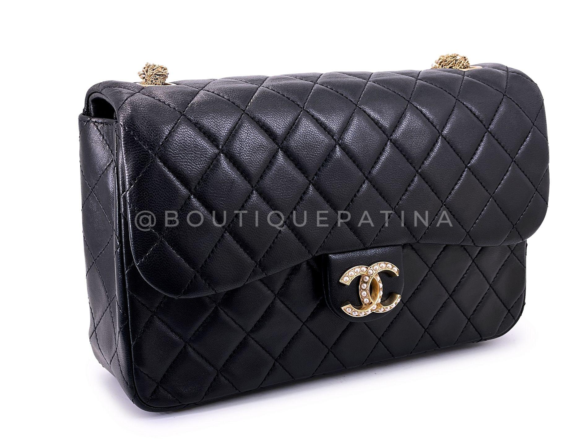 Nero Chanel 2014 Borsa Westminster nera con patta intrecciata GHW 68911 in vendita