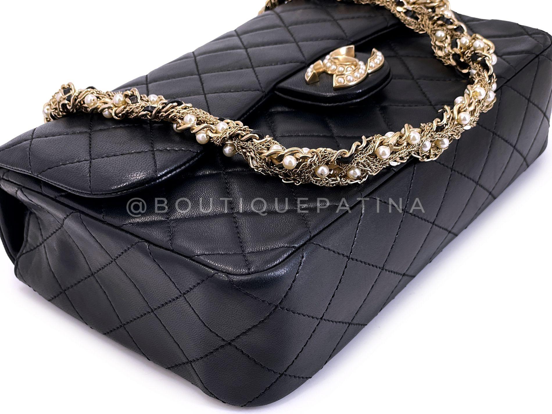 Chanel 2014 Borsa Westminster nera con patta intrecciata GHW 68911 in vendita 2