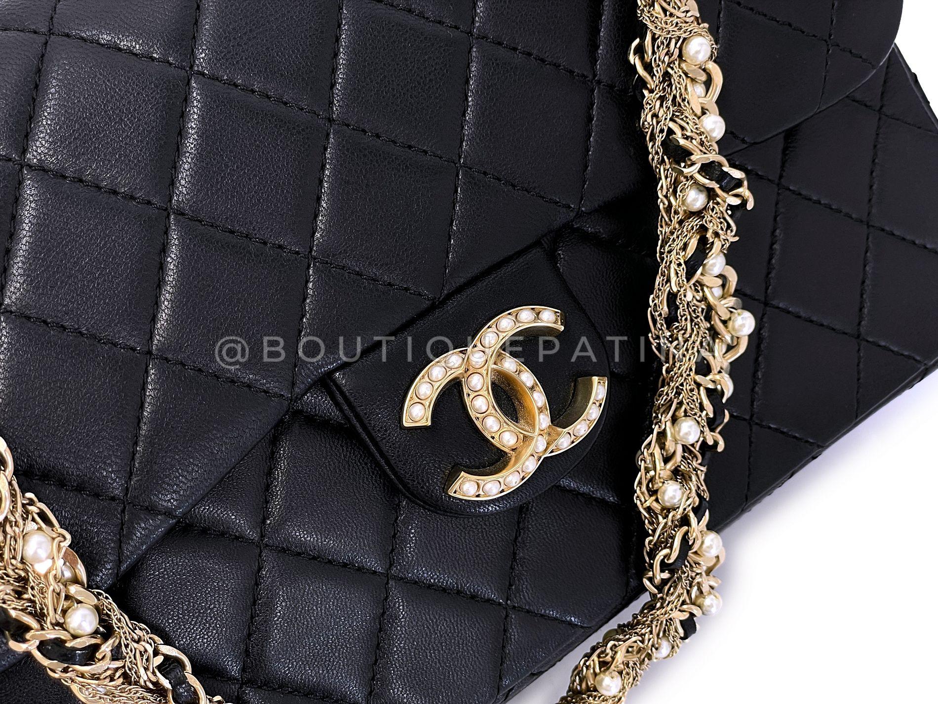 Chanel 2014 Borsa Westminster nera con patta intrecciata GHW 68911 in vendita 3