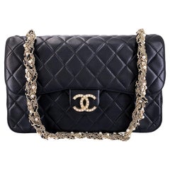 Chanel 2014 Black Westminster Pearl Braided Flap Bag GHW 68911