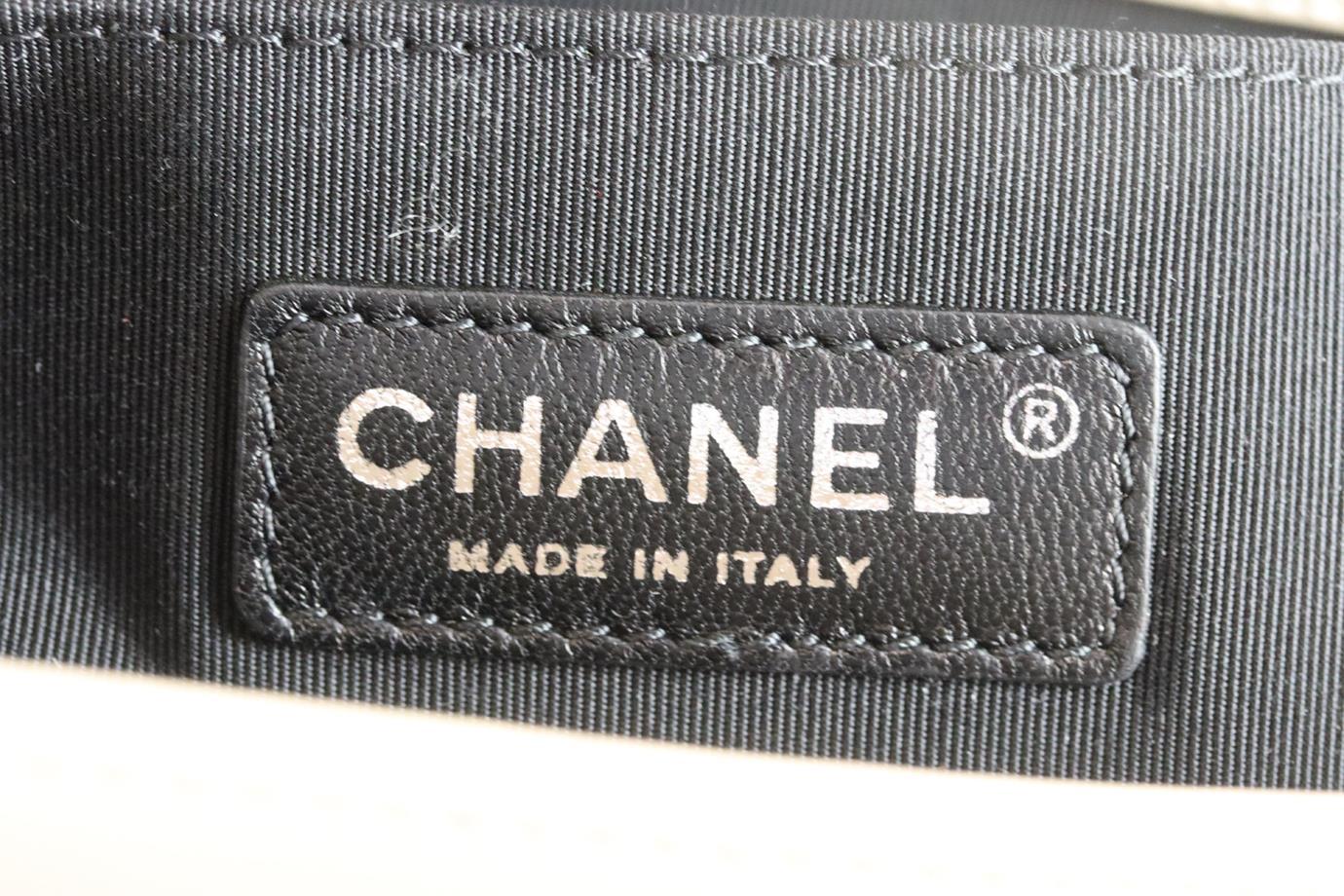 Chanel 2014 Boy Medium Embellished Chevron Leather Shoulder Bag For Sale 3