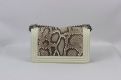 Chanel 2014 Boy Medium Python And Leather Shoulder Bag