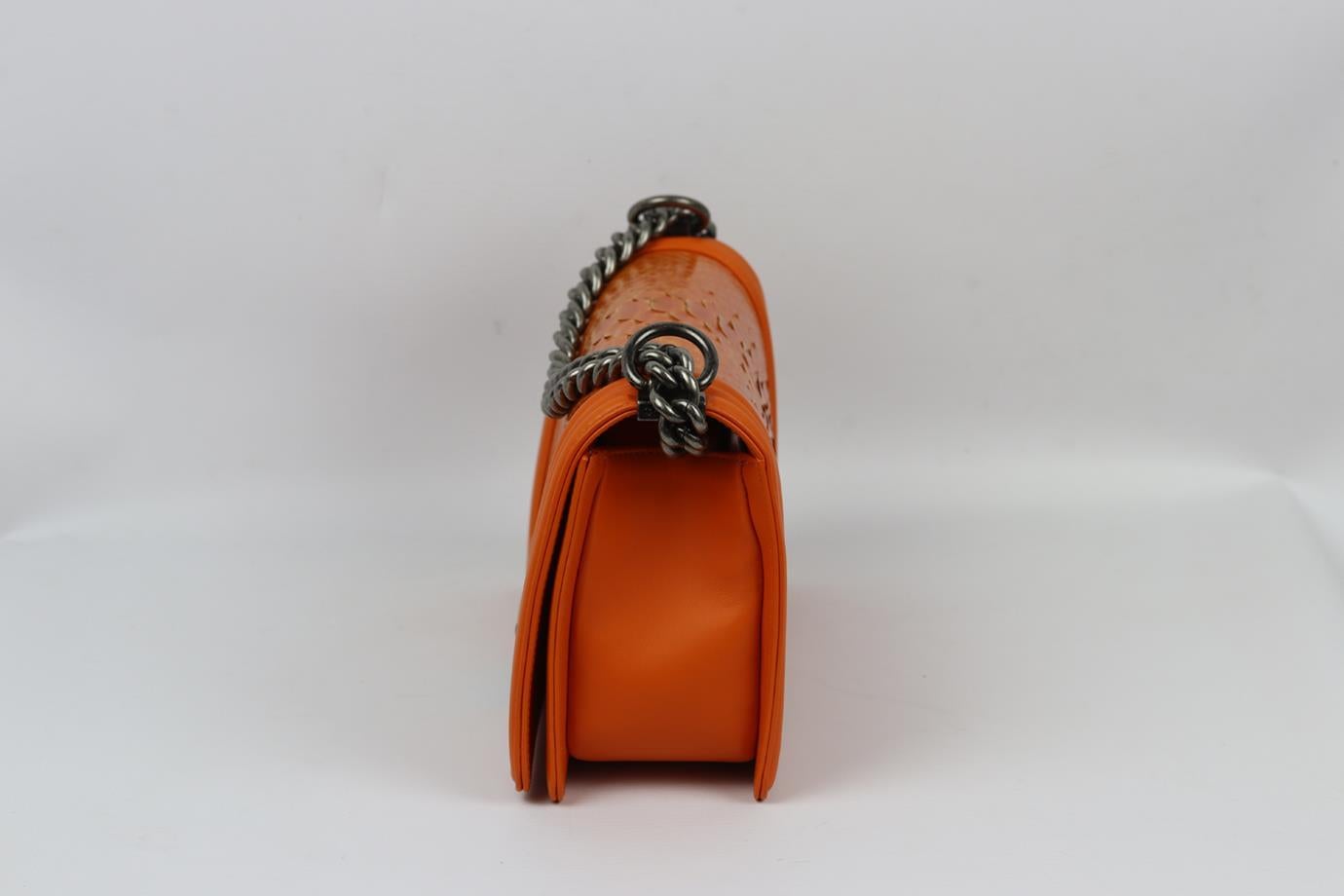 Women's Chanel 2014 Boy Medium Python And Leather Shoulder Bag For Sale