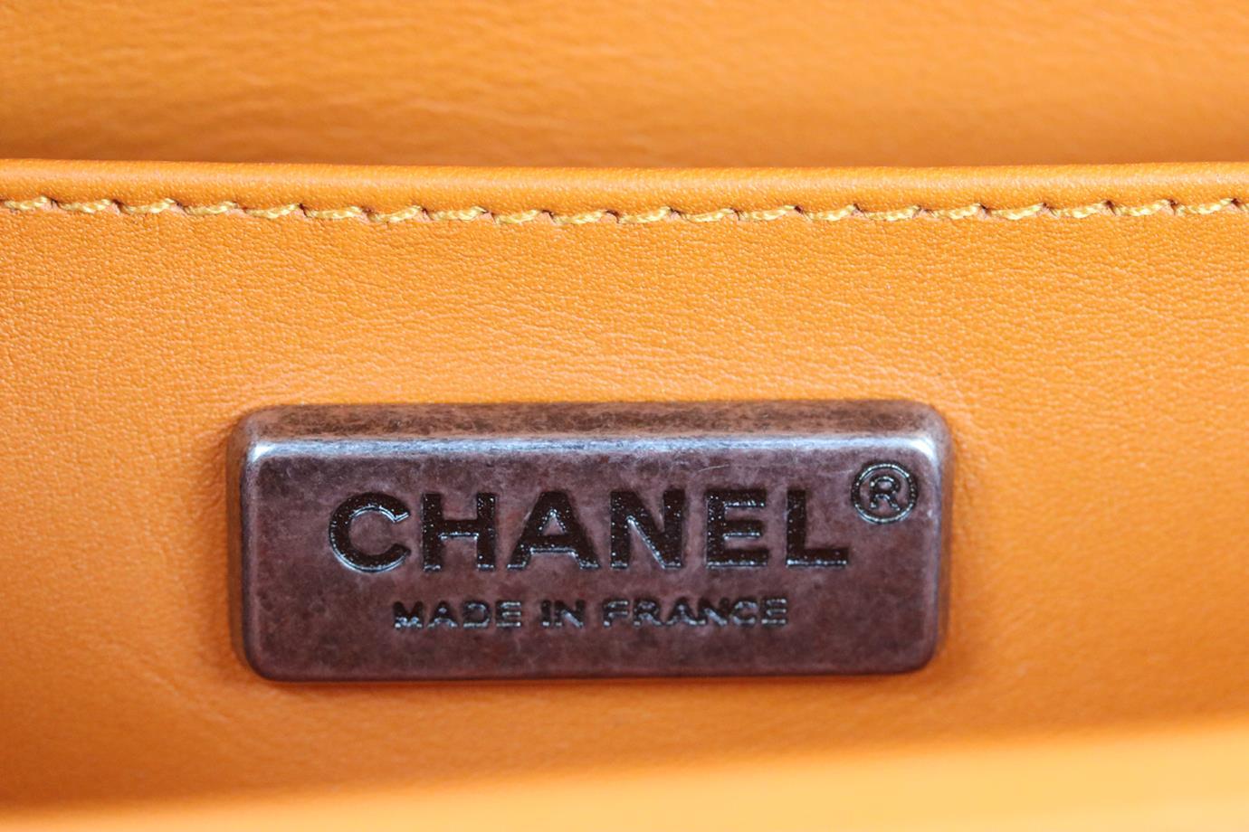 Chanel 2014 Boy Medium Python And Leather Shoulder Bag For Sale 4