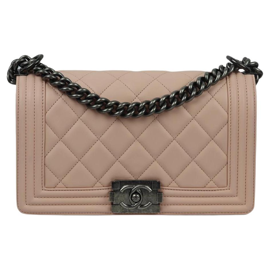 Chanel 2014 Boy Medium Quilted Leather Shoulder Bag For Sale