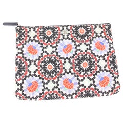 Chanel 2014 Dubai Quilted Multicolor Flower Limited Edition Clutch Bag
