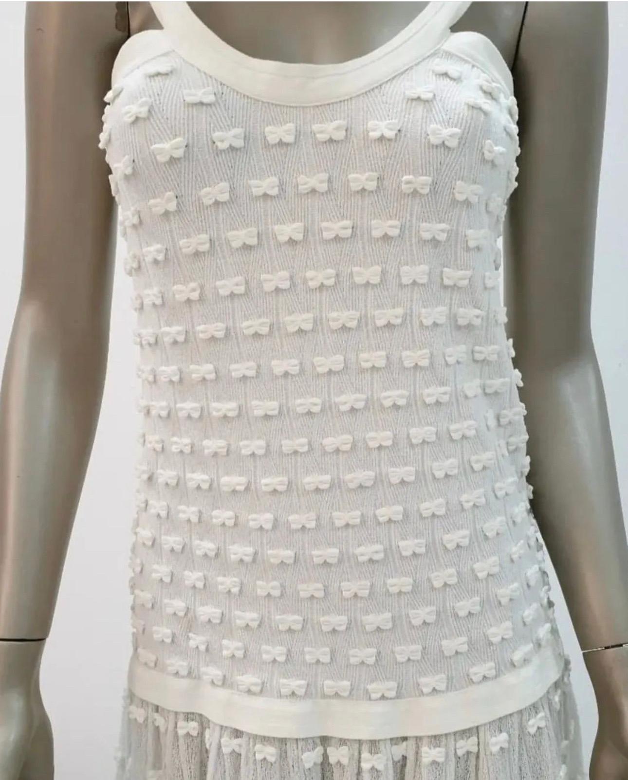 Chanel 2014 Cream Bows Sleeveless Summer Dress  2