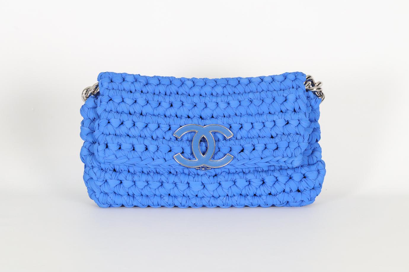 Chanel 2014 Fancy Crochet Shoulder Bag In Good Condition For Sale In London, GB