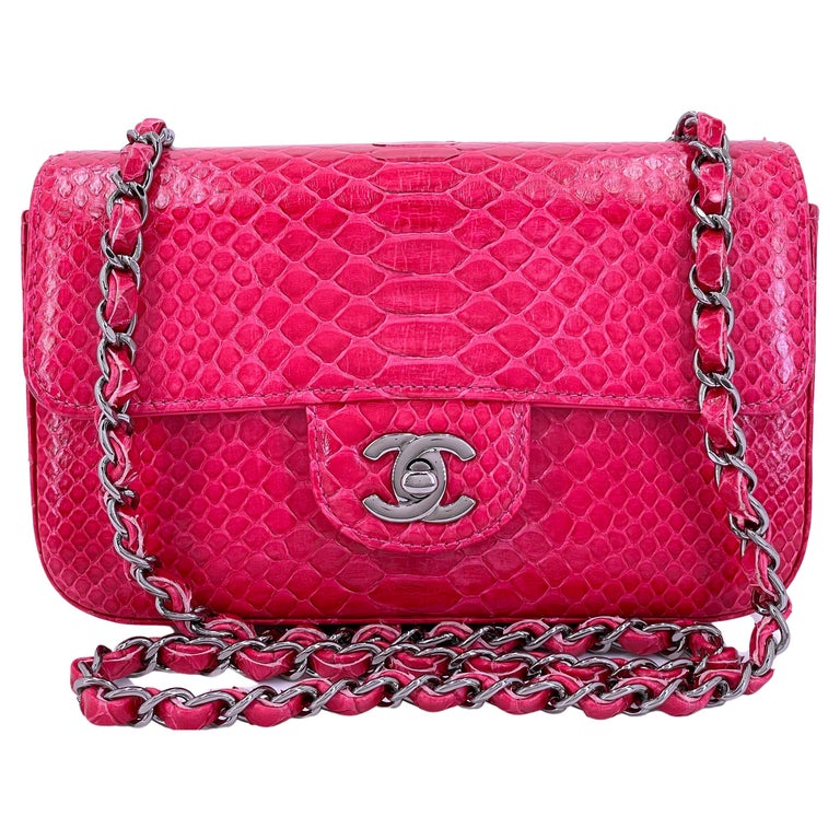 Chanel Pink Python - 4 For Sale on 1stDibs  chanel python, chanel pink  python bag, chanel pink python boy bag