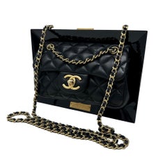 CHANEL 2014 Lambskin & Plexiglass "Collection Privee" Picture Frame Minaudière