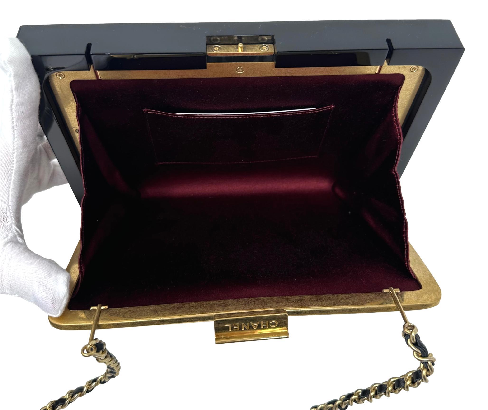 CHANEL 2014 Lambskin & Plexiglass 
