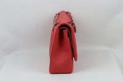 Chanel 2014 Maxi Classic Quilted Matte Caviar Leather Double Flap Shoulder Bag