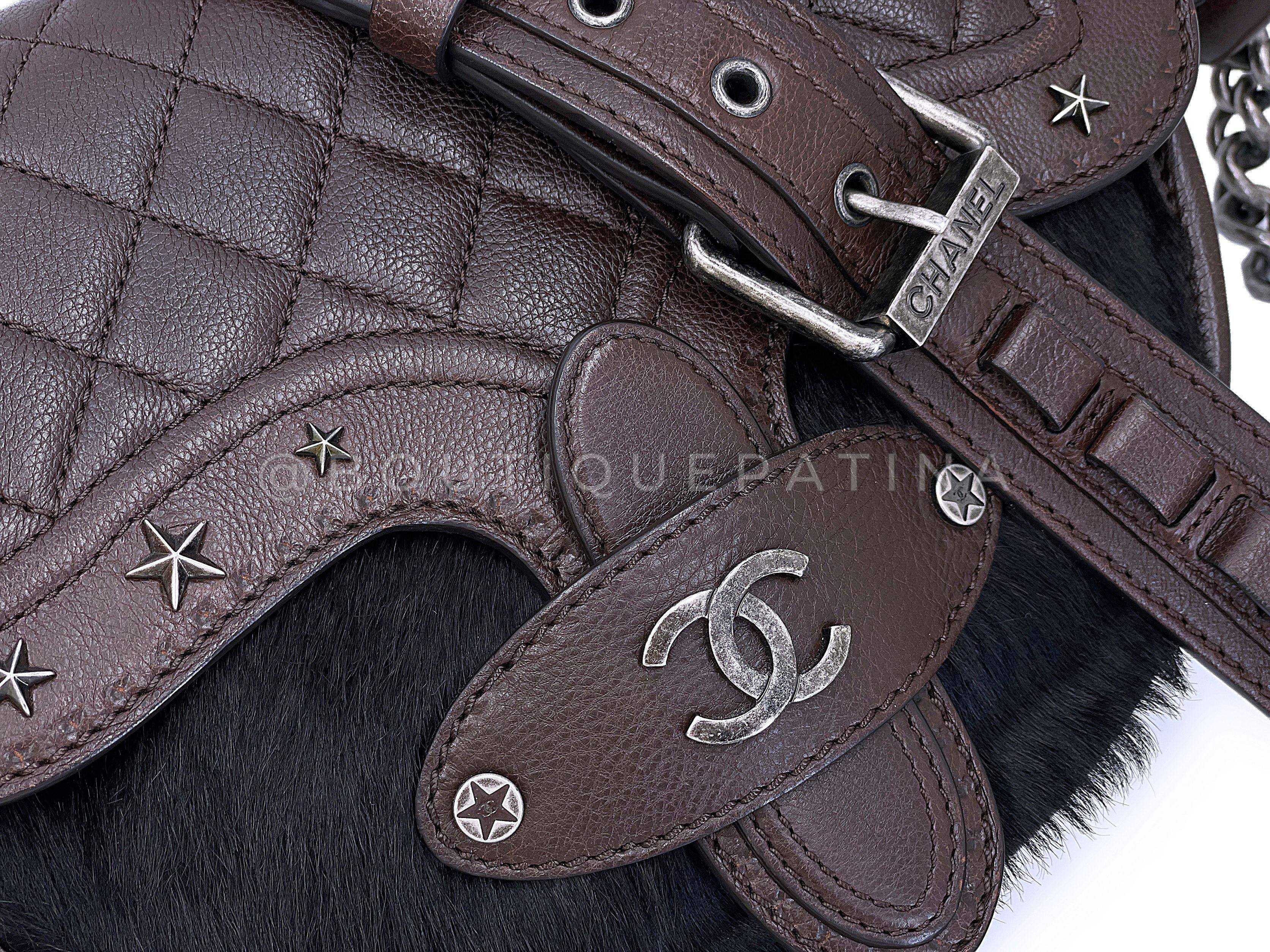 Chanel 2014 Paris Dallas Métiers d'Art Brown Pony Hair Bullet Strap Bag 67762 For Sale 4