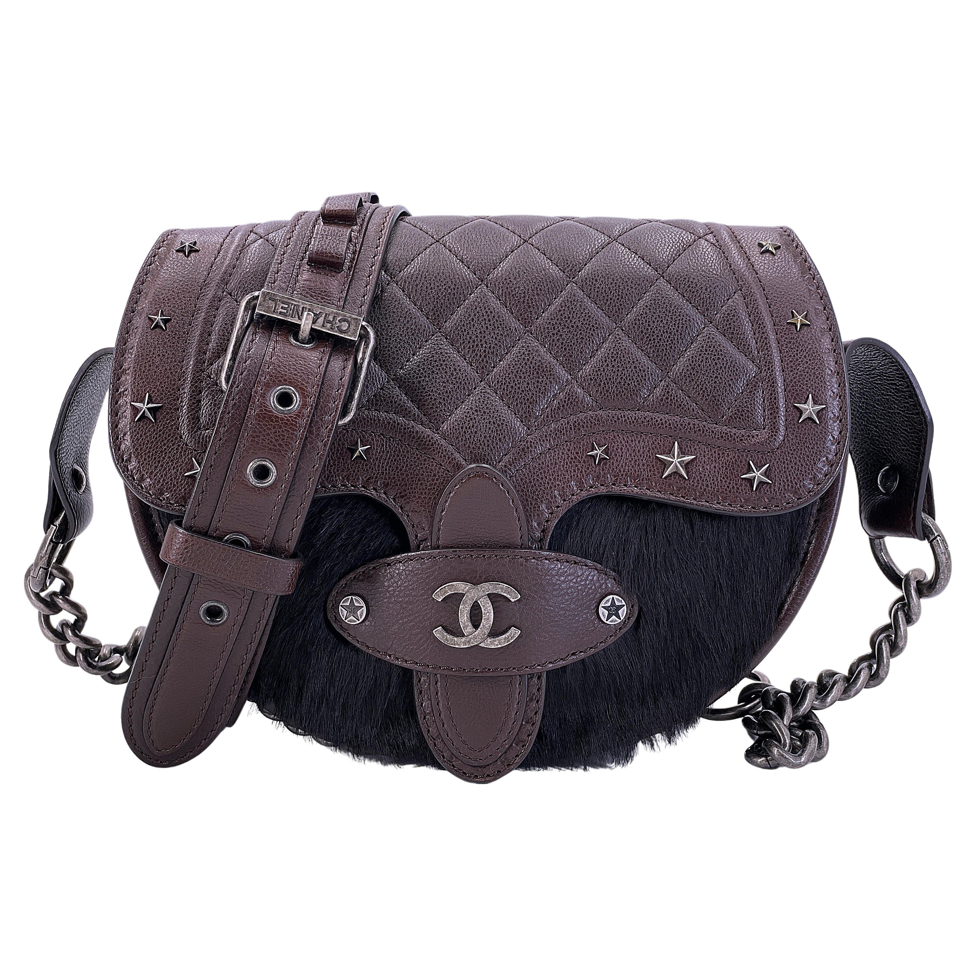 Chanel 2014 Paris Dallas Métiers d'Art Brown Pony Hair Bullet Strap Bag 67762 For Sale