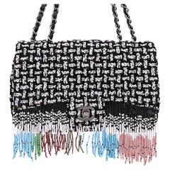 Chanel 2014 Paris-Dallas Métiers d'Art Tweed Beaded Fringe Flap Bag RHW 67934