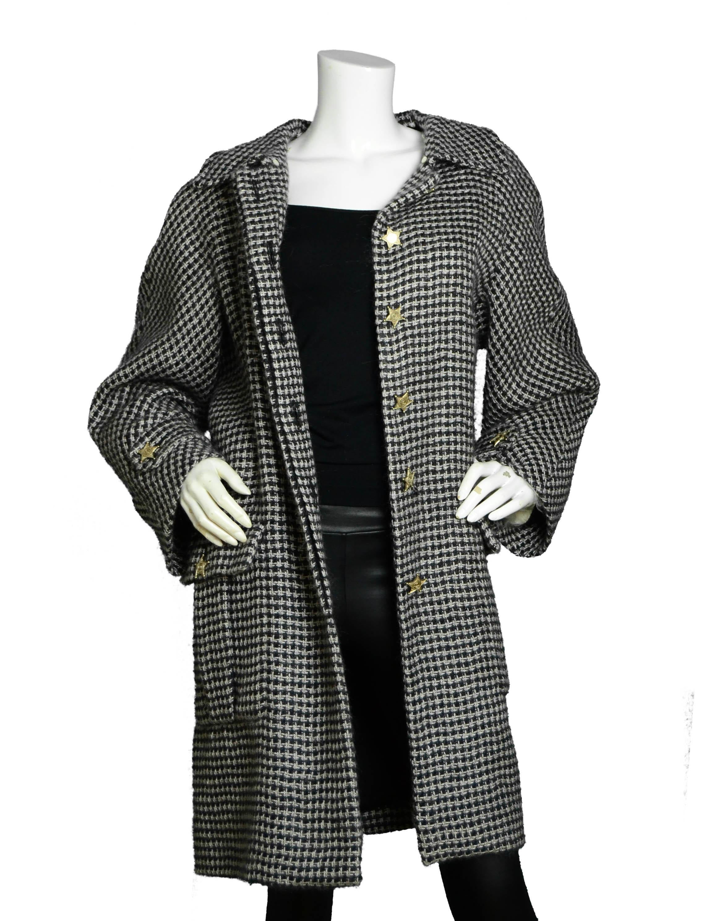 Chanel 2014 Paris-Dallas Mohair Coat W/Detachable Shearling Cuffs & Collar FR50  In Excellent Condition In New York, NY