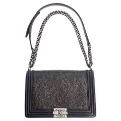 Chanel 2014 Paris Dallas RARE Medium Boy Bag LIMITED EDITION Cowboy Carter