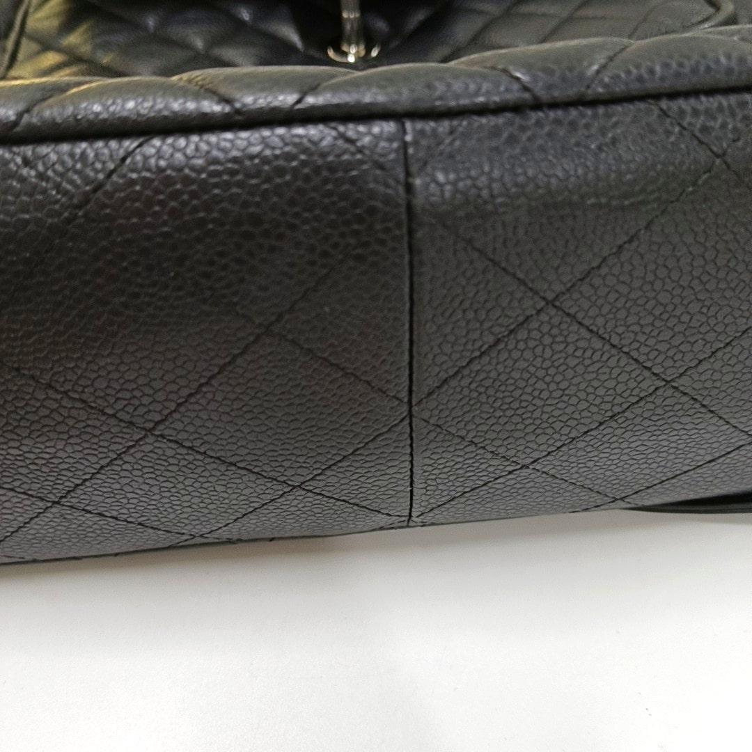 Chanel 2014 Paris-Edinburgh Flap Tote Bag Black Caviar Leather 10