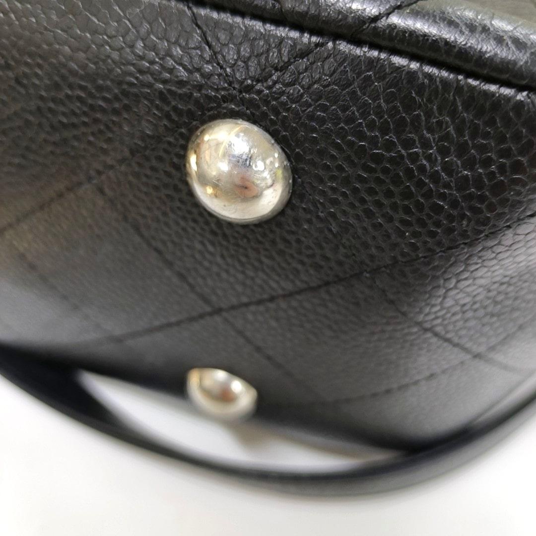 Chanel 2014 Paris-Edinburgh Flap Tote Bag Black Caviar Leather 12