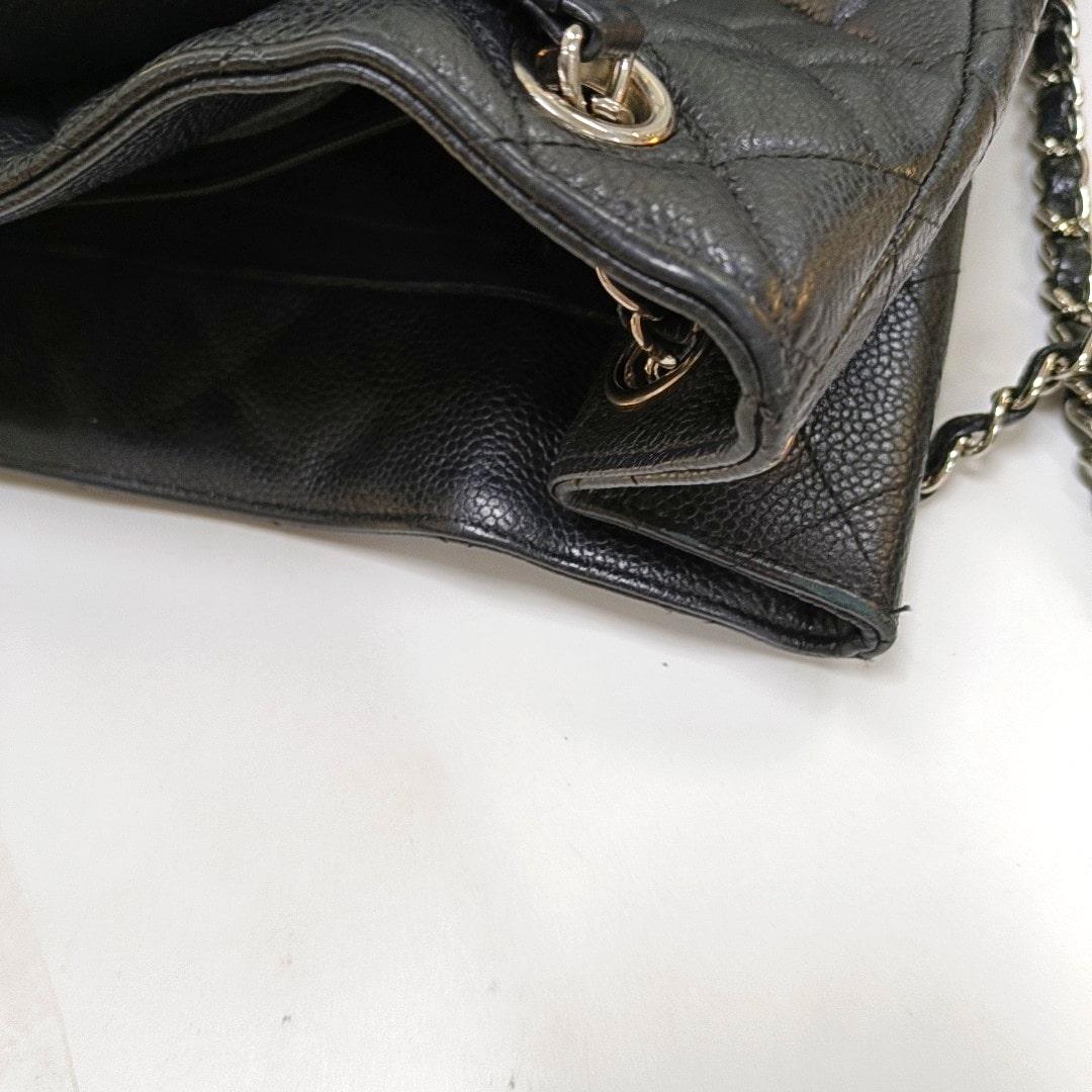 Chanel 2014 Paris-Edinburgh Flap Tote Bag Black Caviar Leather 14