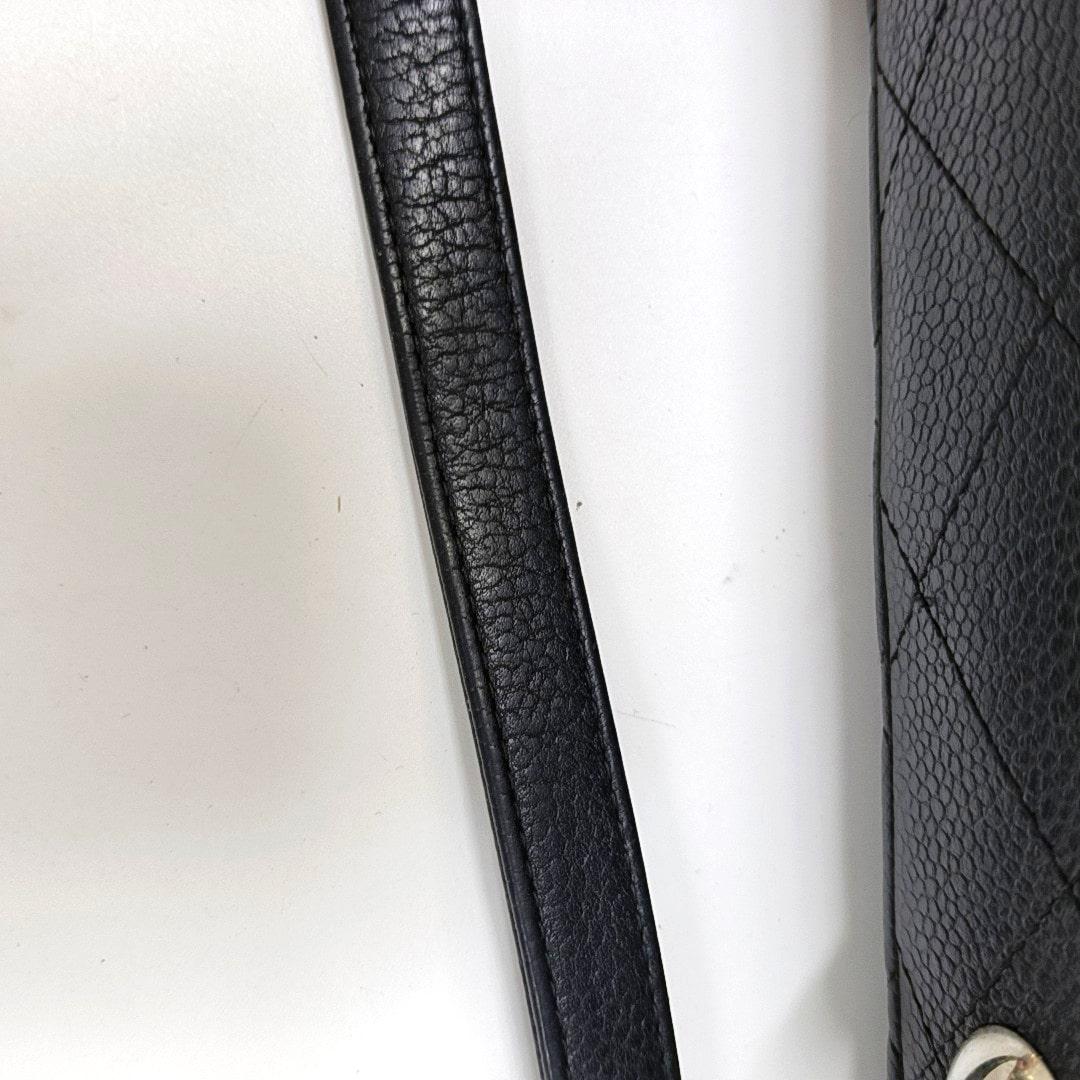 Chanel 2014 Paris-Edinburgh Flap Tote Bag Black Caviar Leather 15