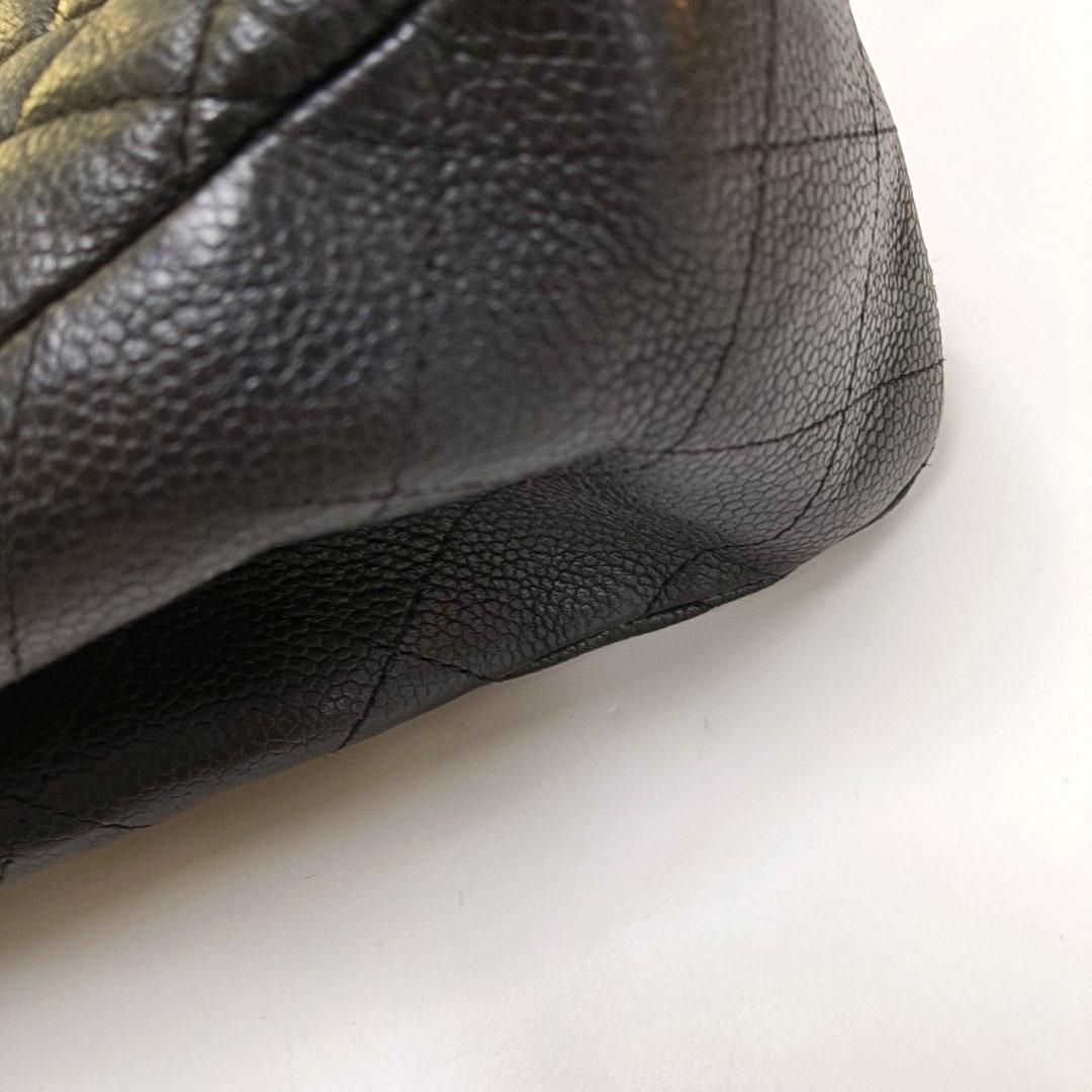Chanel 2014 Paris-Edinburgh Flap Tote Bag Black Caviar Leather 5