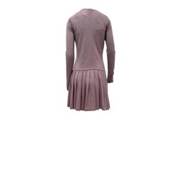 CHANEL 2014 Pink & White Pearl Mohair-Cashmere Dress Sz.38