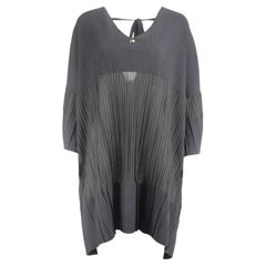Chanel 2014 Pleated Cotton Blend Mini Dress Fr 40 Uk 12