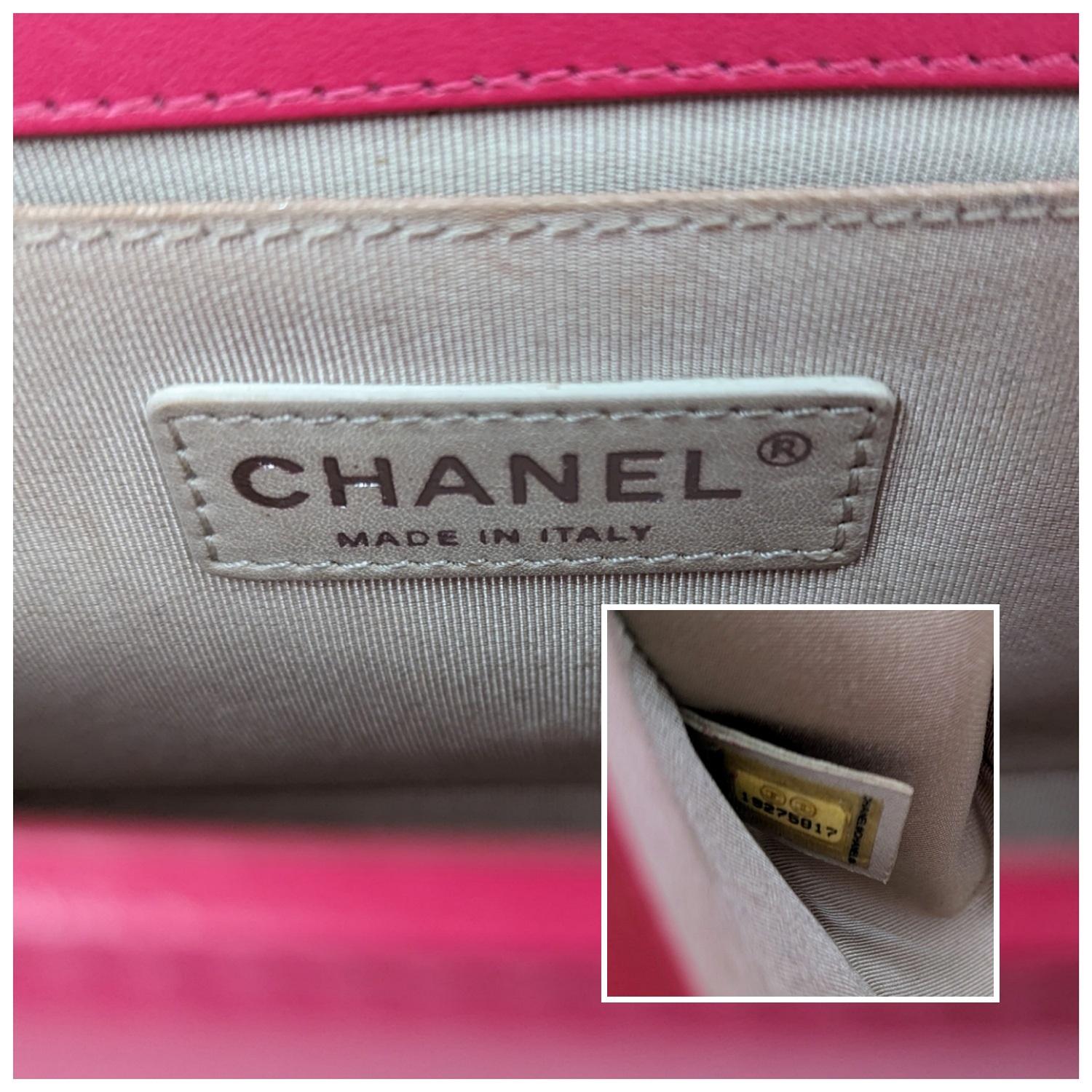 Chanel 2014 Quilted Lambskin Old Medium Boy Flap Pink For Sale 3